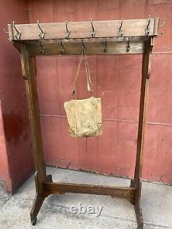 1920s Mission Arts And Crafts Hall Tree Clothing Rack Bedroom Antique Industrial