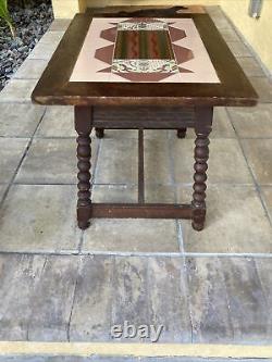 1920s Mission Oak Arts & Crafts Table Tile Inlay PICK UP ONLY-33948 Proximity