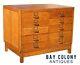 20th C Antique Arts & Crafts / Mission Oak 10 Drawer Industrial Oak File Cabinet