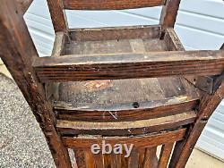 (2) Antique Mission era Childs Side Chairs Quartersawn Golden OAK rare pair