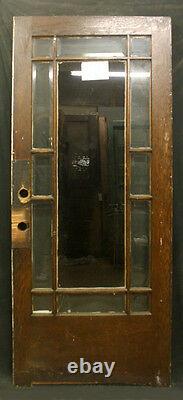 36x83 Antique Vintage Mission Style Exterior Entry Door Window Beveled Glass