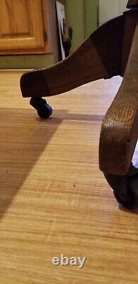 3 three Antique Mission Oak INDUSTRIAL Office/dining Chairs