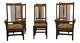 47944EC Set Of 6 STICKLEY Mission Oak Arts & Crafts Dining Chairs