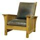 51596EC STICKLEY Mission Oak Spindled Morris Chair w. Leather