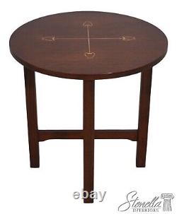 64379EC STICKLEY Round Harvey Ellis Mission Oak Lamp Table