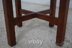 64379EC STICKLEY Round Harvey Ellis Mission Oak Lamp Table