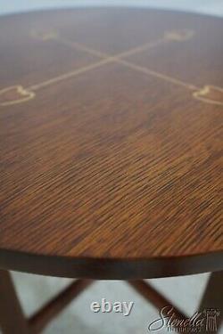 64379EC STICKLEY Round Harvey Ellis Mission Oak Lamp Table