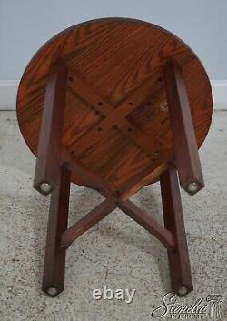 64379EC STICKLEY Round Harvey Ellis Mission Oak Lamp Table