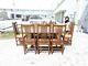 8 Stickley Misson Oak Art And Crafts Spindle Back Chairs And Trestle Table