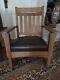 ANTIQUE TIGER OAK MISSION ROCKING CHAIR EARLY 1900s ARTS & CRAFTS MOVEMENT
