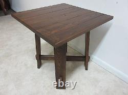 Amish Made Oak Mission Style Lamp End Table Pedestal