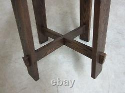 Amish Made Oak Mission Style Lamp End Table Pedestal