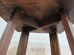 Amish Made Oak Mission Style Lamp End Table Pedestal