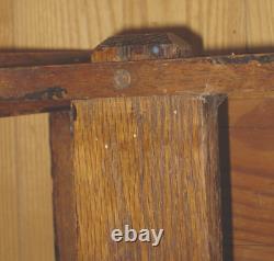 Ant. Orig. Arts & Crafts Mission Oak Stool Restorethrough Tenoned Stretcher