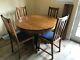 Antique 1800's Quartersawn Oak Mission Style Dining Room Table & 4 Chairs + Leaf