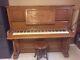 Antique 1894 Upright Kimball Piano and stool- Mission Oak with Carved Detail