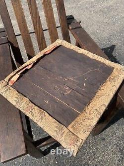 Antique 1900s Oak Child's Morris Chair Arts & Crafts Mission Stickley Reclining