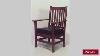 Antique American Mission Oak Arm Chair With 6 Slats On