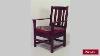 Antique American Mission Oak Arm Chair With Triple Slat