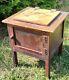 Antique American Mission Oak Commode, Bedside Wooden Toilet