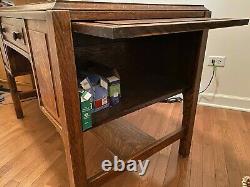 Antique Arnold Library Table by Auglaize Furniture Co Mission Oak Bookcase Desk