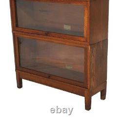Antique Arts & Craft Mission Style Oak 4-Stack Barrister Bookcase C1910