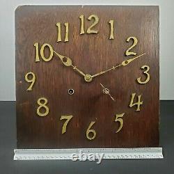 Antique Arts & Crafts Mission Clock Restoration Oak Wood 8 Day Chiming Nat'l