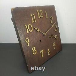 Antique Arts & Crafts Mission Clock Restoration Oak Wood 8 Day Chiming Nat'l