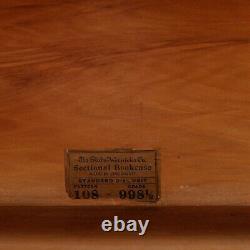 Antique Arts & Crafts Mission Globe Wernicke Oak Stack Barrister Bookcase, C1910