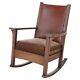 Antique Arts & Crafts Mission Jm Young Oak Rocker, Circa 1910