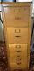 Antique Arts & Crafts Mission Oak 4 Drawer Filing Library Sole Cabinet Makers