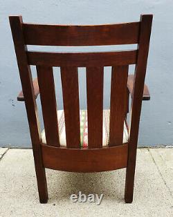 Antique Arts & Crafts Mission Oak Arm Chair