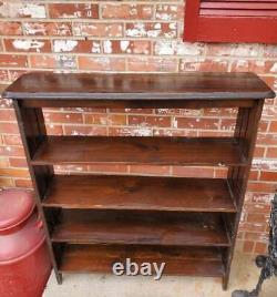 Antique Arts & Crafts Mission Oak Book Shelf 5 Tier 37x43x8 #2