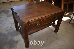 Antique Arts & Crafts Mission Oak Desk By Imperial Grand Rapids #1071