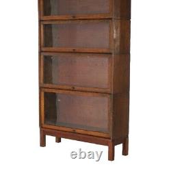 Antique Arts & Crafts Mission Oak Five Stack Barrister Bookcase C1910