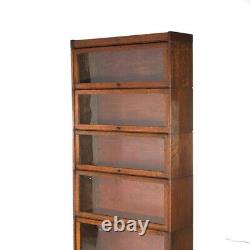 Antique Arts & Crafts Mission Oak Five Stack Barrister Bookcase C1910