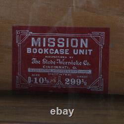 Antique Arts & Crafts Mission Oak Globe Wernicke Barrister Bookcase, circa 1910