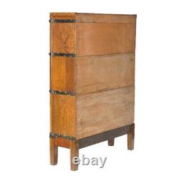 Antique Arts & Crafts Mission Oak Globe Wernicke Barrister Stack Bookcase C1910