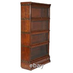 Antique Arts & Crafts Mission Oak Globe Wernicke School Barrister Bookcase C1910