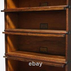 Antique Arts & Crafts Mission Oak Globe Wernicke Stack Barrister Bookcase C1910