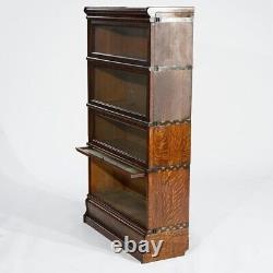 Antique Arts & Crafts Mission Oak Macey Four Stack Barrister Bookcase Circa 1910