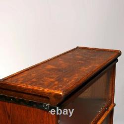 Antique Arts & Crafts Mission Oak Macey Four-Stack Barrister Bookcase circa 1910