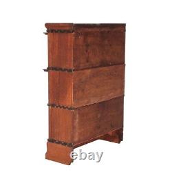 Antique Arts & Crafts Mission Oak Macey Three Stack Barrister Bookcase C1910