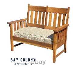 Antique Arts & Crafts / Mission Oak Settee Bench