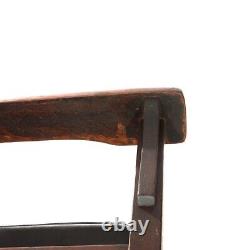Antique Arts & Crafts Mission Oak Slat Back Arm Chair, Circa 1910