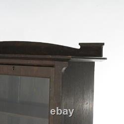 Antique Arts & Crafts Mission Oak Sliding Door Bookcase Circa 1910