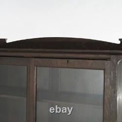 Antique Arts & Crafts Mission Oak Sliding Door Bookcase Circa 1910