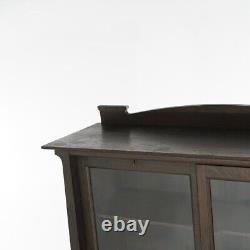 Antique Arts & Crafts Mission Oak Sliding Door Bookcase Circa 1910