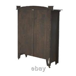 Antique Arts & Crafts Mission Oak Sliding Door Bookcase Circa 1910