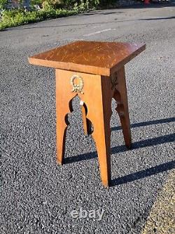 Antique Arts & Crafts Mission Oak Table Stand